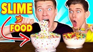 Making FOOD out of SLIME Learn How To Make DIY Slime Food vs Real Edible Candy Food Challenge [upl. by Leann]