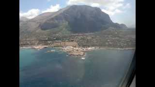 Landing in Palermo Punta Raisi  Atterraggio a Palermo Punta Raisi [upl. by Pren]