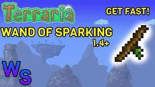 Terraria how to get Wand of Sparking on 1449 SEED 1 MINUTE [upl. by Alehs]