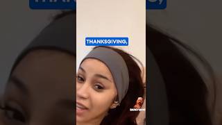 Cardi B Says What She’s Thankful For This Thanksgiving 🦃♥️ [upl. by Ahusoj]