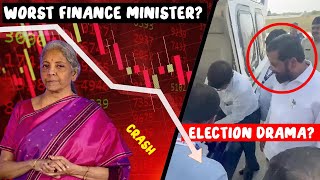 Stock Market Crash Worst finance minister amp Maharashtra election Drama amp Student protest [upl. by Metabel]