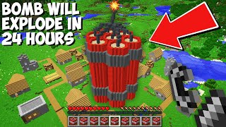 This BIGGEST BOMB WILL BLOW UP THE VILLAGE IN 24 HOURS in Minecraft  HOW TO DEFUSE THE BOMB [upl. by Ztnaj]