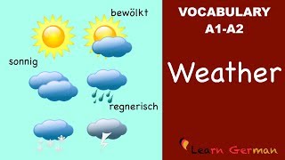 Learn German Vocabulary  Weather in German Wetter [upl. by Aicilaf899]