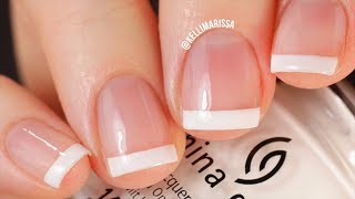 The EASIEST French Manicure Nail Tutorial Ever No Special Tools Needed  KELLI MARISSA [upl. by Ientirb35]