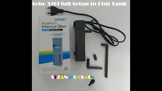 Sobo 320f Unboxing Review and Setup in Aquarium Fish Tank [upl. by Esbensen]