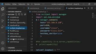 NETCONF And NCCLIENT Python VS Code CISCO IOS XE GNS3 [upl. by Arikaahs214]