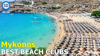 Mykonos Best Beach Clubs  SantoriniDavecom [upl. by Darrej]