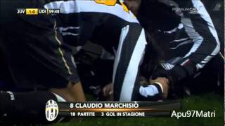 Marchisio goal di rovesciata in JuventusUdinese 12 300111 HD [upl. by Nirot]