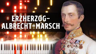 ErzherzogAlbrechtMarsch  PIANO TUTORIAL [upl. by Nohsad]