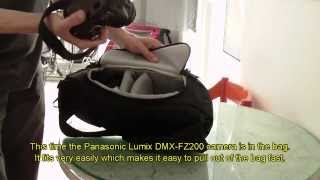 Pacsafe Camsafe V9 camera bag for Lumix LZ200 or Canon Rebel [upl. by Ahtrim]