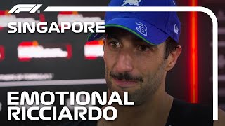 Emotional Daniel Ricciardo PostRace Interview  2024 Singapore Grand Prix [upl. by Salhcin541]