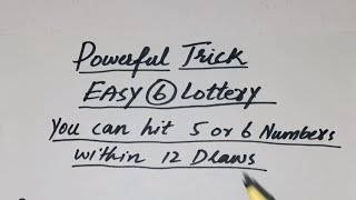 Powerful Trick To win Easy 6 Emirates Lottery [upl. by Adelric]