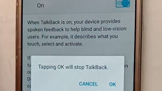 How to turn off TalkBack on samsung J7  TalkBack settings disabled  TalkBack Tutorial [upl. by Tiphani]