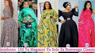 Mishono 100 Ya Magauni Ya Solo za Kumwaga Vitambaa PambeTop 100 Maxidress Styles Inspiration [upl. by Selinda]