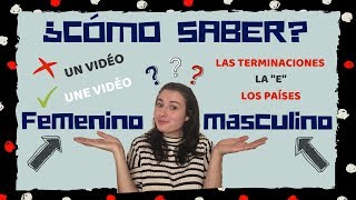 ¿Cómo Saber si una Palabra es Femenina o Masculina [upl. by Garibald617]