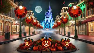 Disney World Halloween Ambience  Magic Kingdom Ambience  Mickey On Main Street [upl. by Wulf]