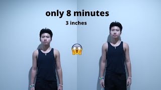 How to Grow 3 Inch Taller  In Only 8 Minutes IT WORKS [upl. by Mixie584]