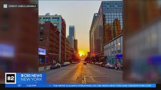 Manhattanhenge sunset on Memorial Day [upl. by Ttocserp125]