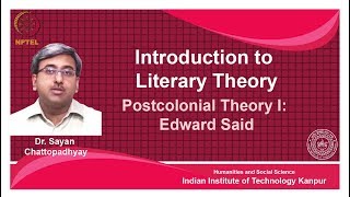 noc18hs31 Lecture 33Postcolonial Theory IEdward Said [upl. by Arlette]