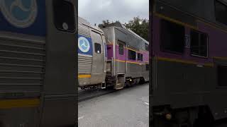 Passengers train in Cambridge Nope here is MBTA FRA Geo train passing Binney street shorts ￼ [upl. by Aerdnaek]