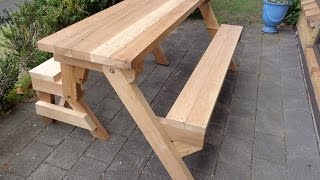 How to build a hexagonal picnic table [upl. by Jaquenette]