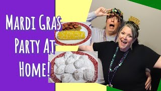 Mardi Gras Mini PartyDirty RiceBiscuit Beignets Memories 2024neworleanscookingathome [upl. by Joycelin]