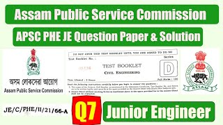 APSC PHE JE Previous Year Question Papers with Solutions [upl. by Aciretal]