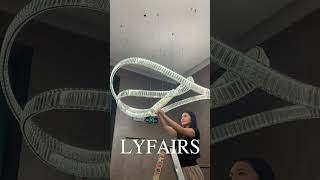 LYFAIRS · Elegant Restaurant Rings Crystal Chandelier Foyer Living Room [upl. by Chubb]