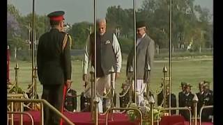 PM Modi attends Ceremonial Reception at Tundikhel Ground in Kathmandu Nepal  PMO [upl. by Idnis]