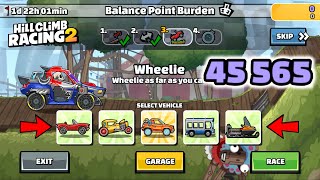 Hill Climb Racing 2 – 45565 points in BALANCE POINT BURDEN Team Event [upl. by Riamo698]