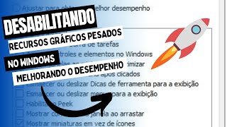 Ajustar para Obter um melhor Desempenho do Windows  Desabilitando Recursos Gráficos Desnecessários [upl. by Timothee]