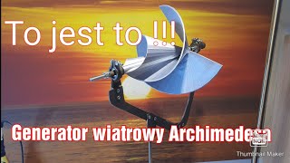 ELEKTROWNIA WIATROWA ARCHIMEDESA  WIND GENERATOR [upl. by Ellett]