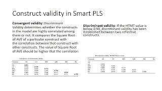 Reliability Validity EFA SmartPLS Goodness of MeasuresPart 02 hamzafarooquihf [upl. by Atiuqer]