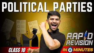 Political Parties  10 Minutes Rapid Revision  Class 10 Social science [upl. by Noonberg393]