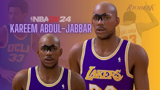 Kareem Abdul Jabbar Face Creation NBA 2K24 [upl. by Nicholle]