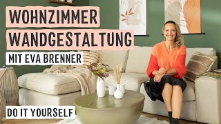 Wohnzimmer streichen Eva Brenner zeigt euch ihre neue Wandgestaltungsidee  WAGNER W 590 FLEXiO [upl. by Aerdnak48]