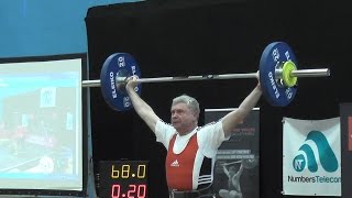 EUROPEAN MASTERS WEIGHTLIFTING CHAMPIONSHIP 2015  DAVID MANNION LIFTS S23 [upl. by Milburn]