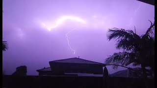 Melbourne Lightning Storm Jan 2024  Weather and Nature  Australia lightningstrikes [upl. by Scoter]