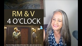 Voice Teacher Reaction to BTS  Rap Monster amp V Taehyung Performing 네시 4 O Clock [upl. by Ahcrop]