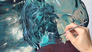 ASMR Oil Painting in real time How I painted Glass vase with oil colours Realistic Art in Process [upl. by Anirtruc]