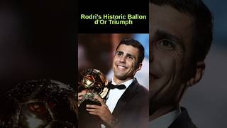 Rodris Historic Ballon dOr Triumph football BallondOr teamwork humility spanishfootball [upl. by Callie]