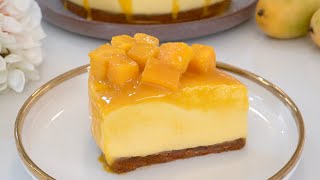 No Bake Creamy Mango Cheesecake [upl. by Harima]