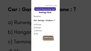 Analogy Quiz 1  Verbal Reasoning reasoning [upl. by Hersh]