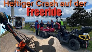 Bike Festival Willingen 2024 geht schief  Sturz Crash auf der Freeride Linie  Bikepark gone wrong [upl. by Cirderf]