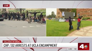 See aftermath of UCLA protest encampment in front of Royce Hall [upl. by Neztnaj997]