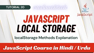 JavaScript LocalStorage Methods  JavaScript Course Tutorial 20 [upl. by Octavie695]