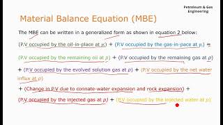 Material Balance Equation MBE Formula amp Calculations  Part 2 [upl. by Aicul]