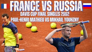 2002 DAVIS CUP FINAL FRANCE VS RUSSIA  MENS SINGLES TENNIS  MATHIEU VS YOUZHNY [upl. by Annunciata]