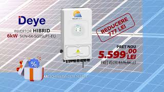 SolarTechro  Invertor Deye Hibrid 6kW Monofazat [upl. by Nangem]