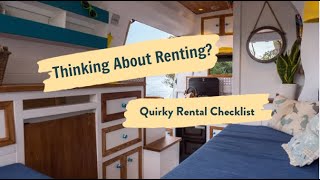 Thinking About Renting Our Quirky Rental Checklist [upl. by Annaigroeg]